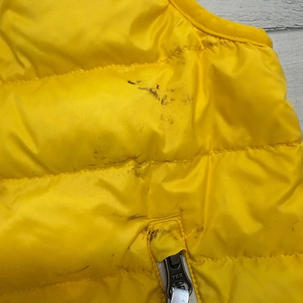 Hanna Andersson kids yellow down puffer vest 6/7‎